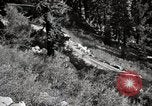 Image of U.S. Army motor transport convoy crossing mountains California United States USA, 1919, second 57 stock footage video 65675025559