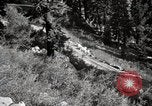 Image of U.S. Army motor transport convoy crossing mountains California United States USA, 1919, second 58 stock footage video 65675025559