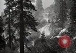 Image of U.S. Army motor transport convoy in picturesque mountains California United States USA, 1919, second 40 stock footage video 65675025560