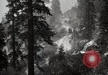 Image of U.S. Army motor transport convoy in picturesque mountains California United States USA, 1919, second 42 stock footage video 65675025560