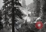 Image of U.S. Army motor transport convoy in picturesque mountains California United States USA, 1919, second 60 stock footage video 65675025560