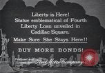 Image of Statue of Liberty replica Detroit Michigan USA, 1918, second 1 stock footage video 65675025645
