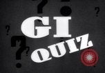 Image of Ground Infantry quiz United States USA, 1945, second 27 stock footage video 65675025693