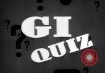 Image of Ground Infantry quiz United States USA, 1945, second 28 stock footage video 65675025693