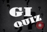 Image of Ground Infantry quiz United States USA, 1945, second 32 stock footage video 65675025693