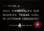 Immagine di Elliott Roosevelt wedding Burlington Iowa USA, 1933, secondo 1 filmato di repertorio 65675025706
