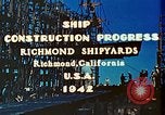 Standbild Bau von Liberty Schiffe in Zweiten Weltkrieg California United States USA, 1942, aus Sekunde 6 historischem Filmmaterial Videoclip 65675025784