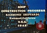 Standbild Bau von Liberty Schiffe in Zweiten Weltkrieg California United States USA, 1942, aus Sekunde 7 historischem Filmmaterial Videoclip 65675025784