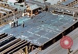 Image of Assembly of bottom shells for Liberty ship during World War 2 California United States USA, 1942, second 27 stock footage video 65675025792
