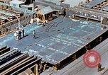 Image of Assembly of bottom shells for Liberty ship during World War 2 California United States USA, 1942, second 28 stock footage video 65675025792