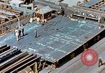 Image of Assembly of bottom shells for Liberty ship during World War 2 California United States USA, 1942, second 29 stock footage video 65675025792
