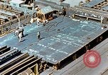 Image of Assembly of bottom shells for Liberty ship during World War 2 California United States USA, 1942, second 31 stock footage video 65675025792
