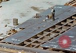 Image of Assembly of bottom shells for Liberty ship during World War 2 California United States USA, 1942, second 51 stock footage video 65675025792