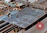 Image of Assembly of bottom shells for Liberty ship during World War 2 California United States USA, 1942, second 53 stock footage video 65675025792