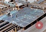 Image of Assembly of bottom shells for Liberty ship during World War 2 California United States USA, 1942, second 54 stock footage video 65675025792