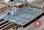 Image of Assembly of bottom shells for Liberty ship during World War 2 California United States USA, 1942, second 55 stock footage video 65675025792