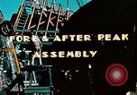 Image of Construction of fore and after peaks of Liberty ship in World War 2 California United States USA, 1942, second 4 stock footage video 65675025795