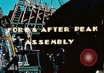 Image of Construction of fore and after peaks of Liberty ship in World War 2 California United States USA, 1942, second 6 stock footage video 65675025795