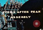 Image of Construction of fore and after peaks of Liberty ship in World War 2 California United States USA, 1942, second 8 stock footage video 65675025795