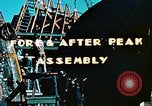 Image of Construction of fore and after peaks of Liberty ship in World War 2 California United States USA, 1942, second 9 stock footage video 65675025795