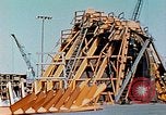 Image of Construction of fore and after peaks of Liberty ship in World War 2 California United States USA, 1942, second 46 stock footage video 65675025795
