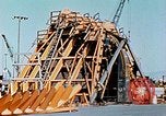 Image of Construction of fore and after peaks of Liberty ship in World War 2 California United States USA, 1942, second 51 stock footage video 65675025795