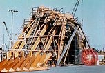 Image of Construction of fore and after peaks of Liberty ship in World War 2 California United States USA, 1942, second 52 stock footage video 65675025795