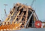 Image of Construction of fore and after peaks of Liberty ship in World War 2 California United States USA, 1942, second 57 stock footage video 65675025795