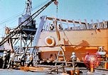 Image of Lower section of fore peak put in place on Liberty ship  California United States USA, 1942, second 29 stock footage video 65675025796