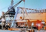 Image of Lower section of fore peak put in place on Liberty ship  California United States USA, 1942, second 30 stock footage video 65675025796