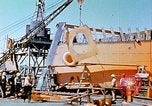 Image of Lower section of fore peak put in place on Liberty ship  California United States USA, 1942, second 32 stock footage video 65675025796
