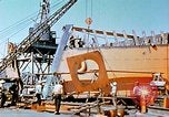 Image of Lower section of fore peak put in place on Liberty ship  California United States USA, 1942, second 35 stock footage video 65675025796
