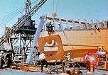 Image of Lower section of fore peak put in place on Liberty ship  California United States USA, 1942, second 38 stock footage video 65675025796