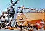 Image of Lower section of fore peak put in place on Liberty ship  California United States USA, 1942, second 39 stock footage video 65675025796