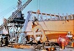 Image of Lower section of fore peak put in place on Liberty ship  California United States USA, 1942, second 40 stock footage video 65675025796