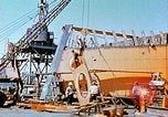 Image of Lower section of fore peak put in place on Liberty ship  California United States USA, 1942, second 43 stock footage video 65675025796