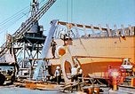 Image of Lower section of fore peak put in place on Liberty ship  California United States USA, 1942, second 45 stock footage video 65675025796