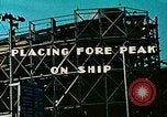 Image of Lower section of fore peak put in place on Liberty ship  California United States USA, 1942, second 49 stock footage video 65675025796