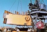 Image of Lower section of fore peak put in place on Liberty ship  California United States USA, 1942, second 61 stock footage video 65675025796