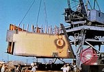 Image of Lower section of fore peak put in place on Liberty ship  California United States USA, 1942, second 62 stock footage video 65675025796