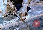 Image of Workers union melt bottom shell of Liberty ship  California United States USA, 1942, second 58 stock footage video 65675025797