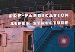 Image of Shipyard workers prefabricating Liberty Ship superstructure California United States USA, 1942, second 8 stock footage video 65675025803