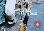 Image of Double torch cutting deck plates for Liberty ship under construction California United States USA, 1942, second 48 stock footage video 65675025804