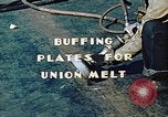 Image of Liberty ship deck plates are prepared for union melt at shipyard California United States USA, 1942, second 5 stock footage video 65675025805