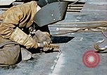 Image of Liberty ship deck plates are prepared for union melt at shipyard California United States USA, 1942, second 24 stock footage video 65675025805