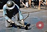 Image of Liberty ship deck plates are prepared for union melt at shipyard California United States USA, 1942, second 37 stock footage video 65675025805