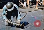 Image of Liberty ship deck plates are prepared for union melt at shipyard California United States USA, 1942, second 40 stock footage video 65675025805