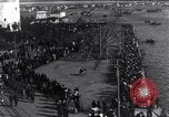 Image of Sightseers look at zeppelin wreckage displayed on dock  Salonica Greece, 1916, second 13 stock footage video 65675025842