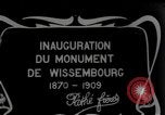 Standbild Denkmal enthüllen Wissembourg Elsass Frankreich, 1909, aus Sekunde 3 historischem Filmmaterial Videoclip 65675025897