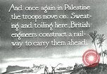Image of British military engineers build a railroad line Palestine, 1917, second 3 stock footage video 65675026013